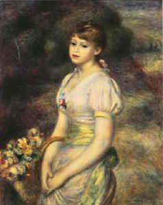 Pierre Renoir Young Girl with Flowers Germany oil painting art